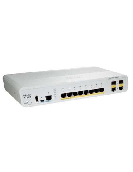 Cisco Catalyst WS-C2960C-8PC-L switch di rete Gestito L2 Fast Ethernet (10 100) Supporto Power over Ethernet (PoE) Bianco