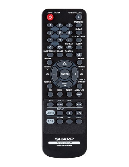 Sharp XL-HF201PHS set audio da casa Microsistema audio per la casa 100 W Nero