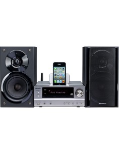 Sharp XL-HF401PH set audio da casa Mini impianto audio domestico 100 W Nero, Argento