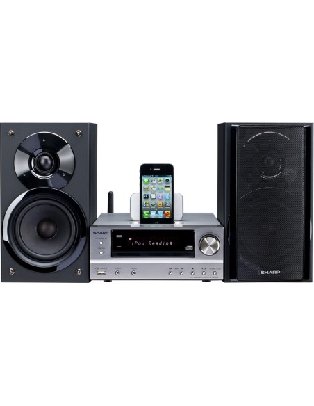 Sharp XL-HF401PH set audio da casa Mini impianto audio domestico 100 W Nero, Argento