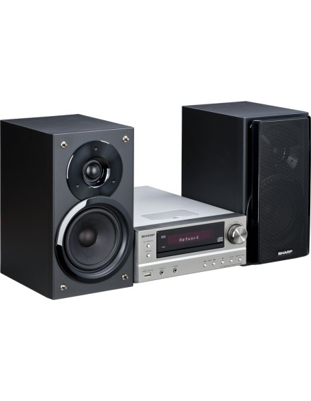 Sharp XL-HF401PH set audio da casa Mini impianto audio domestico 100 W Nero, Argento
