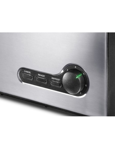 Petra Belluno TA521.35 4 fetta e 1500 W Nero, Acciaio inossidabile