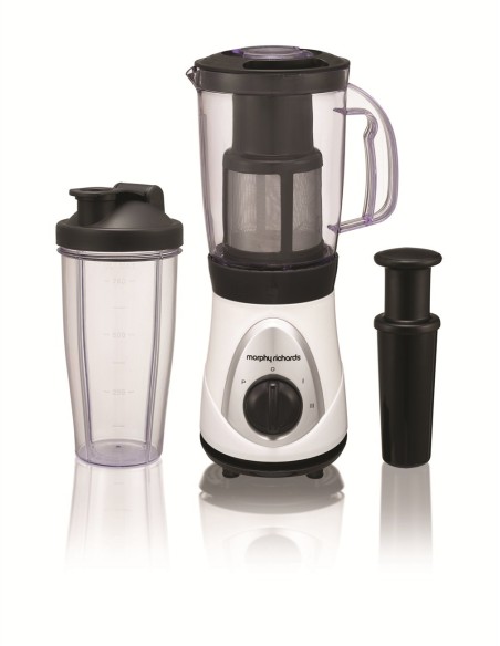 Morphy Richards 403020 frullatore 0,8 L Frullatore da tavolo 300 W Nero, Trasparente, Bianco