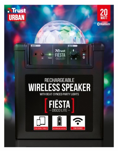 Trust Fiësta Disco Lite Altoparlante portatile stereo Nero 20 W