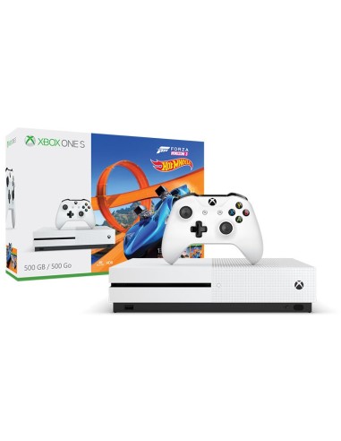 Microsoft Bundle Xbox One S 500GB + Forza Horizon 3 + DLC Hot Wheels Wi-Fi Bianco