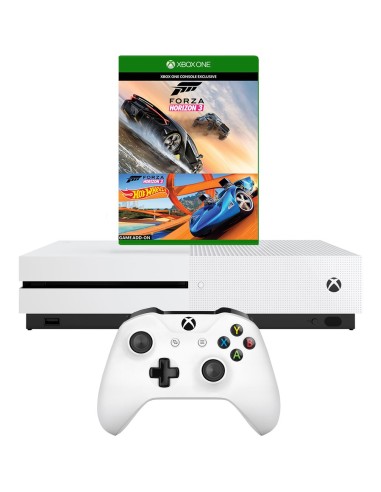 Microsoft Bundle Xbox One S 500GB + Forza Horizon 3 + DLC Hot Wheels Wi-Fi Bianco
