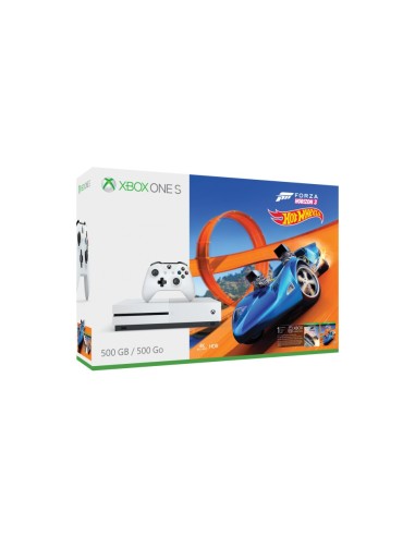 Microsoft Bundle Xbox One S 500GB + Forza Horizon 3 + DLC Hot Wheels Wi-Fi Bianco