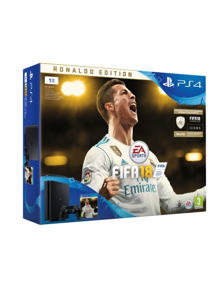 Sony Play Station 4 + Fifa 18 Deluxe Ronaldo Edition 1000 GB Wi-Fi Nero