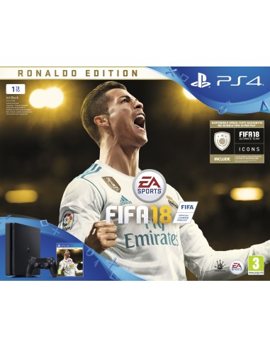 Sony Play Station 4 + Fifa 18 Deluxe Ronaldo Edition 1000 GB Wi-Fi Nero
