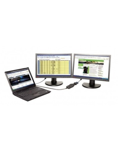Lenovo USB 3.0 - DVI VGA adattatore grafico USB 2048 x 1152 Pixel Nero