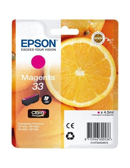 Epson Oranges 33 M cartuccia d'inchiostro 1 pz Originale Resa standard Magenta