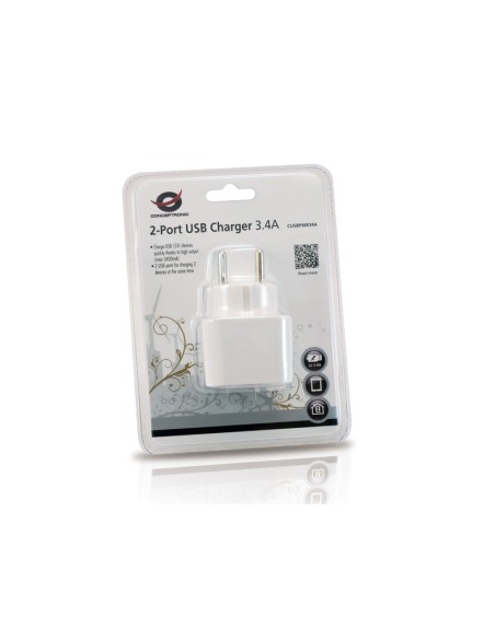 Conceptronic Caricatore USB a 2 porte da 3.4 A