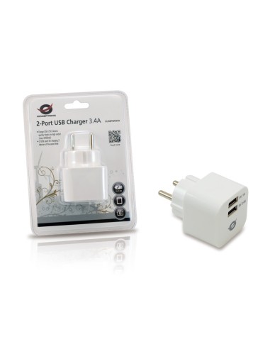 Conceptronic Caricatore USB a 2 porte da 3.4 A