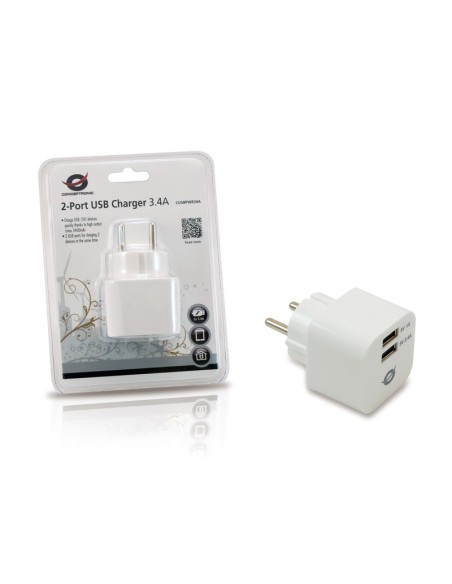 Conceptronic Caricatore USB a 2 porte da 3.4 A