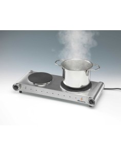 Ariete 994 Nero, Acciaio inossidabile Superficie piana Piano cottura a induzione 2 Fornello(i) 2