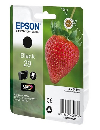 Epson Strawberry 29 K cartuccia d'inchiostro 1 pz Originale Resa standard Nero