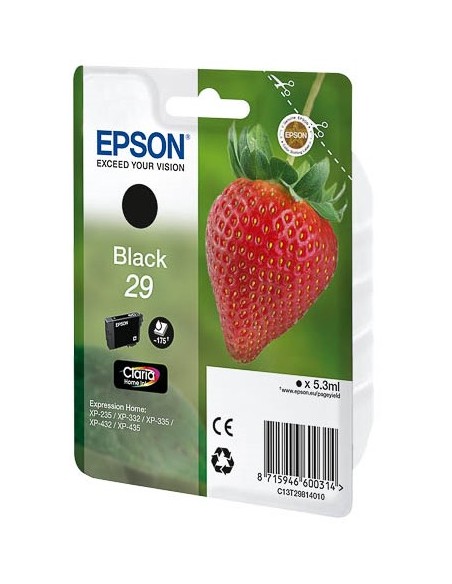 Epson Strawberry 29 K cartuccia d'inchiostro 1 pz Originale Resa standard Nero