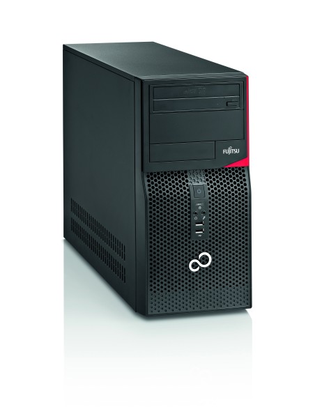 Fujitsu ESPRIMO P556 DDR4-SDRAM i3-6100 Micro Tower Intel® Core™ i3 4 GB 256 GB SSD Windows 7 Professional PC Nero, Rosso