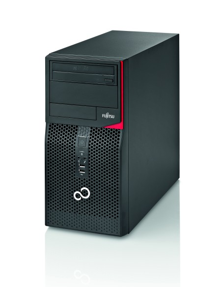 Fujitsu ESPRIMO P556 DDR4-SDRAM i3-6100 Micro Tower Intel® Core™ i3 4 GB 256 GB SSD Windows 7 Professional PC Nero, Rosso