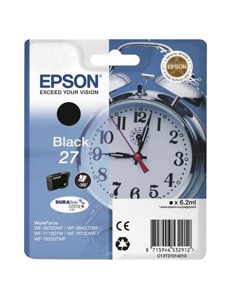 Epson Alarm clock 27 DURABrite Ultra cartuccia d'inchiostro 1 pz Originale Nero