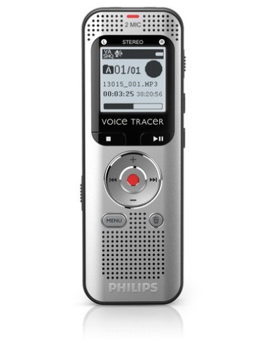 Philips Voice Tracer 2000 Memoria interna e scheda di memoria Nero, Argento