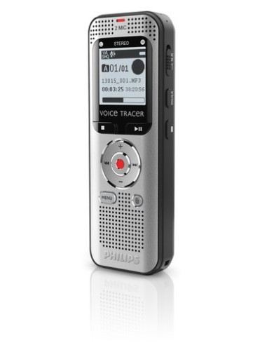 Philips Voice Tracer 2000 Memoria interna e scheda di memoria Nero, Argento