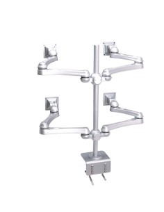 Neomounts by Newstar FPMA-D930D-4 supporto da tavolo per Tv a schermo piatto 61 cm (24") Argento 2