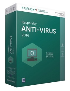 Kaspersky Lab Anti-Virus 2016, Full, 1u, 1y, IT ITA Licenza completa 1 licenza e 1 anno i