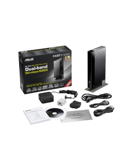 ASUS DSL-N66U router wireless Gigabit Ethernet Dual-band (2.4 GHz 5 GHz) 4G Nero