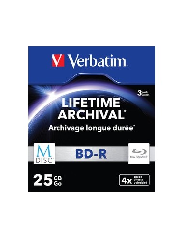 Verbatim 43827 disco vergine Blu-Ray BD-R 25 GB 3 pz