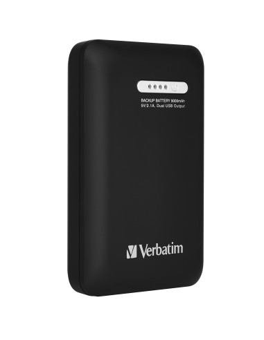 Verbatim Dual USB Portable Power Pack - 9000 mAh