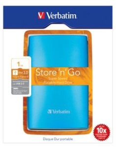 Verbatim Store'n'Go USB 3.0 1TB disco rigido esterno 1000 GB Blu