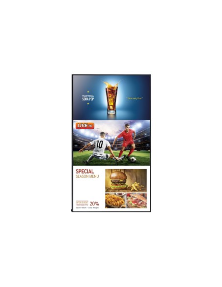 Samsung RH55E visualizzatore di messaggi Pannello piatto per segnaletica digitale 139,7 cm (55") LED 350 cd m² Full HD Nero