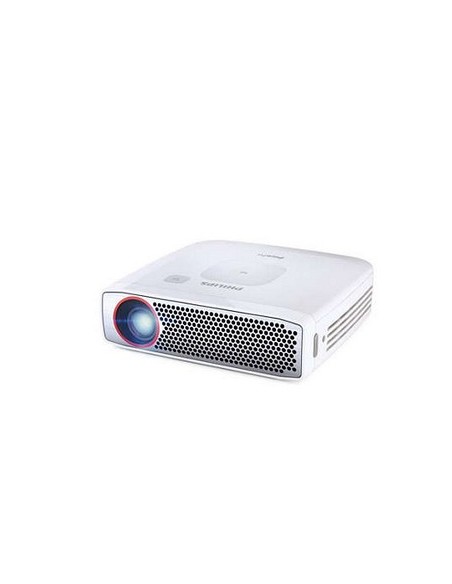 Philips PPX4835 videoproiettore Proiettore a corto raggio 350 ANSI lumen DLP 720p (1280x720) Metallico, Bianco