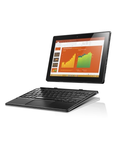 Lenovo IdeaPad Miix 310-10ICR 64 GB 25,6 cm (10.1") Intel Atom® 2 GB Wi-Fi 4 (802.11n) Windows 10 Home Nero, Argento