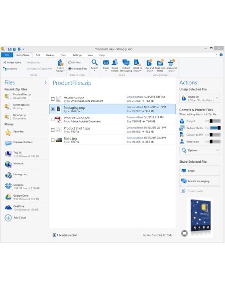Corel WinZip 20 Pro 1 licenza e