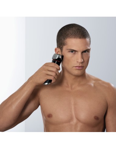 Braun Series 5-5070cc Rasoio Trimmer Nero, Rosso