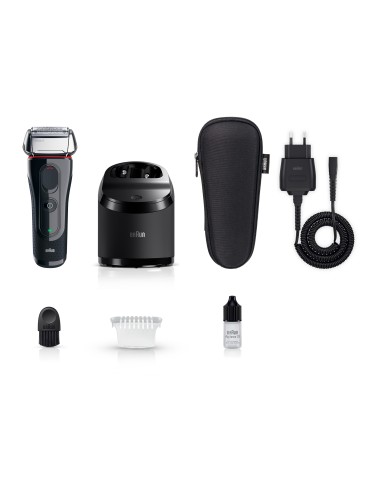 Braun Series 5-5070cc Rasoio Trimmer Nero, Rosso