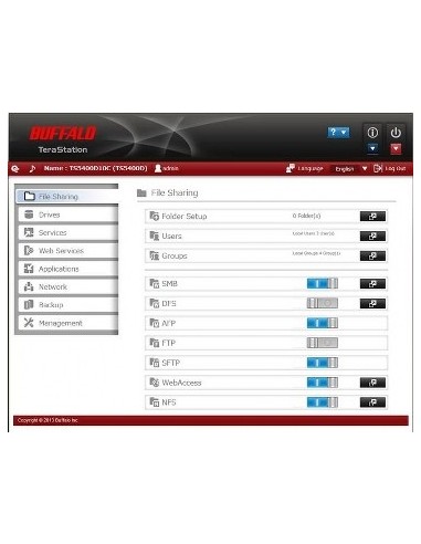 Buffalo TeraStation 5400 24TB NAS Rack (1U) Collegamento ethernet LAN Nero, Grigio D2700
