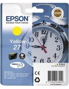 Epson Alarm clock 27 DURABrite Ultra cartuccia d'inchiostro 1 pz Originale Giallo