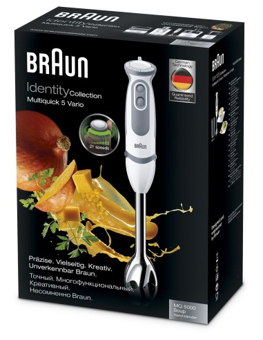 Braun MQ 5000 Soup 0,6 L Frullatore ad immersione 750 W Grigio, Bianco