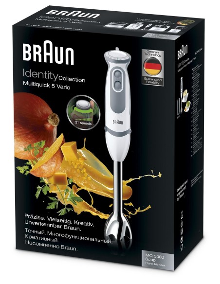Braun MQ 5000 Soup 0,6 L Frullatore ad immersione 750 W Grigio, Bianco