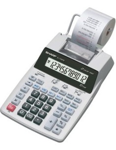 Sharp EL-1750PIII-GY calcolatrice Desktop Calcolatrice con stampa Bianco