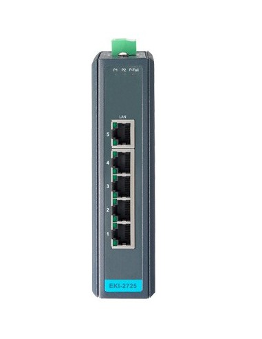 Advantech EKI-2725-BE switch di rete Gigabit Ethernet (10 100 1000) Nero