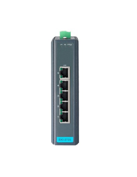 Advantech EKI-2725-BE switch di rete Gigabit Ethernet (10 100 1000) Nero