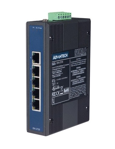 Advantech EKI-2725-BE switch di rete Gigabit Ethernet (10 100 1000) Nero