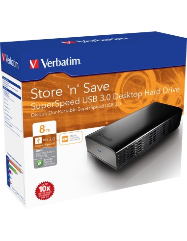 Verbatim Store 'n' Save SuperSpeed disco rigido esterno 8000 GB Nero