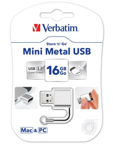 Verbatim 16GB Mini Metal unità flash USB USB tipo A 3.2 Gen 1 (3.1 Gen 1) Alluminio