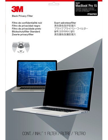 3M Filtro Privacy per Apple® MacBook Pro® con display Retina® da 15”