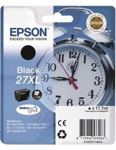 Epson Alarm clock 27XL DURABrite Ultra cartuccia d'inchiostro 1 pz Originale Nero